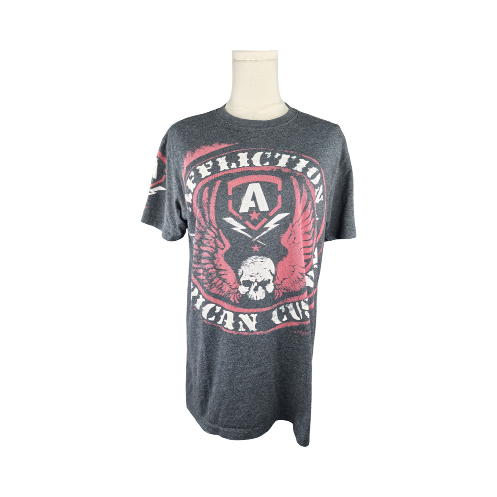 Affliction American Customs Skull Graphic T-Shirt Sz. M